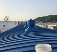 안산닥트 공장 지붕 위 집진설비 및 배기닥트 시공 사례